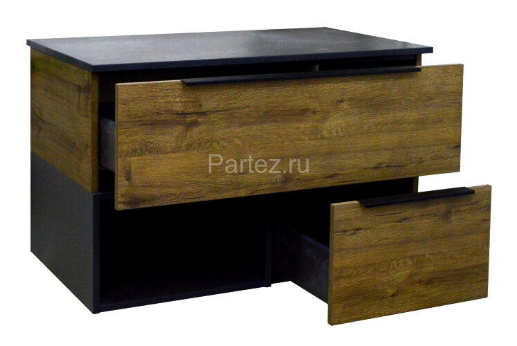 Тумба подвесная Azario Gris 75 750х500х560 с нишей, без столешницы, цвет Дуб Веллингтон (CS00080429)