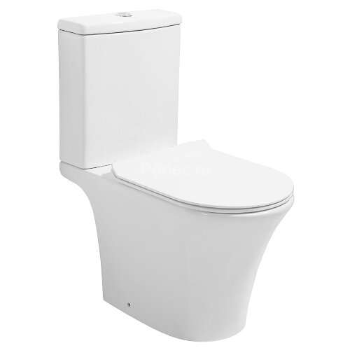 Унитаз-компакт Azario Verde 650х380х790 напольный, безободковый, с быстросъемным сиденьем микролифт