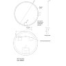 Зеркало AZARIO Aurora D800 с подсветкой, сенсорный выключатель с функцией диммера, алюминиевая черна