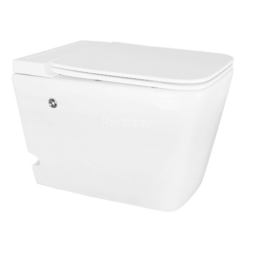 Унитаз импульсный Azario 360х590х440 напольный, квадратный, быстросъемное сиденье микролифт (AZ-101)