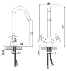 Смеситель для кухни Lemark Neo LM2204C