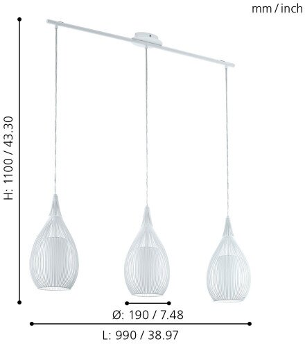 Подвесной светильник Eglo 94388