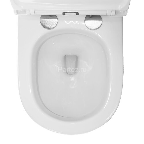 Унитаз импульсный Azario 360х570х450 напольный, полукруглый, быстросъемное сиденье микролифт (AZ-102
