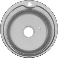 Мойка 510 MELANA 0,6/170 МАТОВАЯ в ИУ врезная круглая с сифоном (018M ti *12)