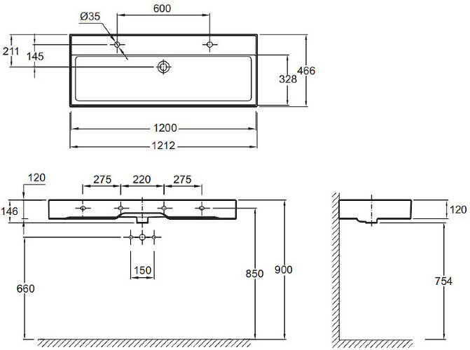 Раковина Jacob Delafon Vivienne 120 двойная, белая (EXBK112-00)