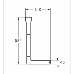 Бачок пластиковый AZARIO 375x115x390 с соединительной трубой, белый (AZ-214)