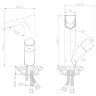 Смеситель Rossinka Z35-30W для раковины с прозрачным каскадным изливом и LED-подсветкой