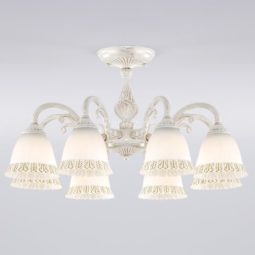 Потолочная люстра Eurosvet 60107/8 белый с золотом