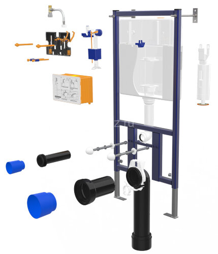 Сет LORANTO Инсталляция + Подвесной безободковый унитаз Fredo с сиденьем микролифт (4501+CS-WH8005)