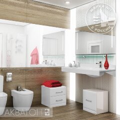 Раковина -столешница AQUATON Отель 119х47х25 цвет Белый (1A70103NOT01R)