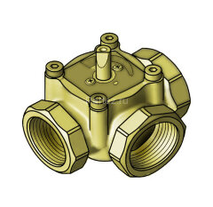 Вентиль поворотный 3-х ход. ВР Meibes LE EM3-25-8, DN25