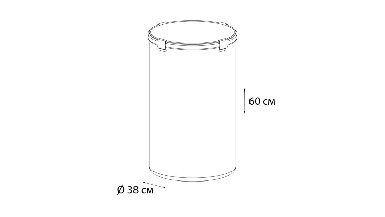 Корзина для белья Fixsen , с рисунком (FX-1031B)
