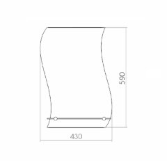 Зеркало LORANTO Волна 430х590, с полкой