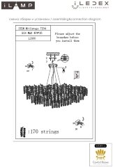Подвесная люстра iLamp 7204-L1600 GD