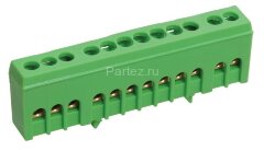 Шина PE &quot;земля&quot; в корп. изол. на DIN-рейку ШНИ-6х9-12-К-З IEK YNN10-69-12KD-K06