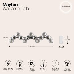 Настенный светильник Maytoni MOD547WL-13CH