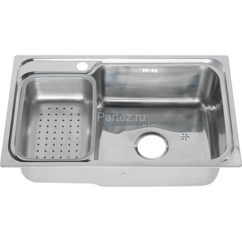 Мойка 7245 R MELANA 0,8/180 1,5-я чаша врезная прямоугольная c корзиной с сифоном (224 tb *8)