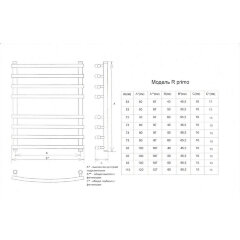 Полотенцесушитель водяной ДВИН R Primo 100/50 1&quot;-3/4&quot;-1/2&quot; К3 Полированный (4627085953012)