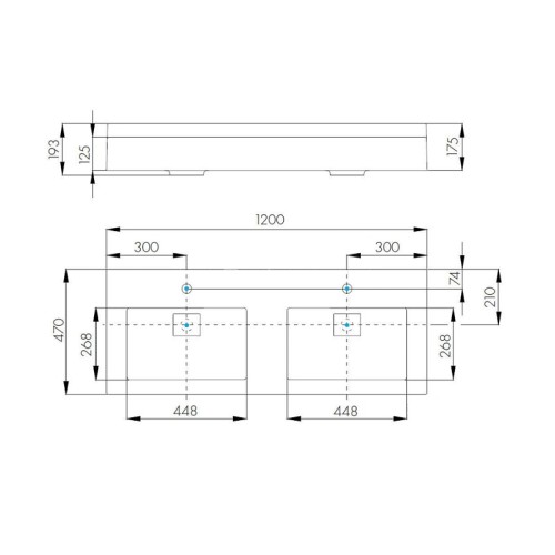 Раковина две чаши AQUATON Сакура 1200, белая (1A72433KSK010)