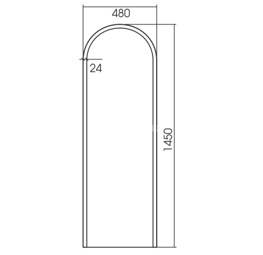 Зеркало AZARIO Арракис 480х1450 c подсветкой и диммером, бесконтактный сенсор (LED-00002500)