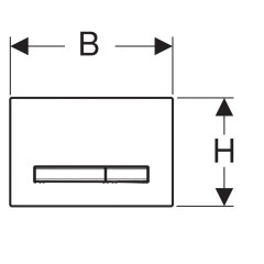 Кнопка смыва Geberit Sigma50, цвет белый/хром
