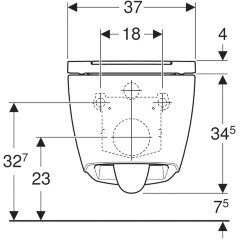 Унитаз подвесной Geberit ONE закрытая форма, TurboFlush, с сиденьем микролифт (500.202.01.1)