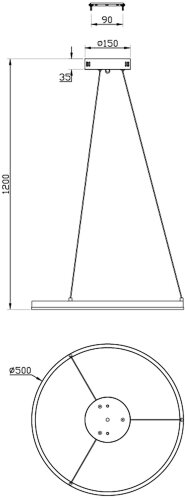 Подвесная люстра Escada 10254/1LED Silver APP