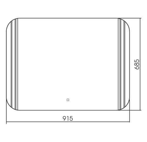 Зеркало AZARIO FORCE 915х685 подсветка с диммером, сенсорный выключатель, часы (LED-00002524)