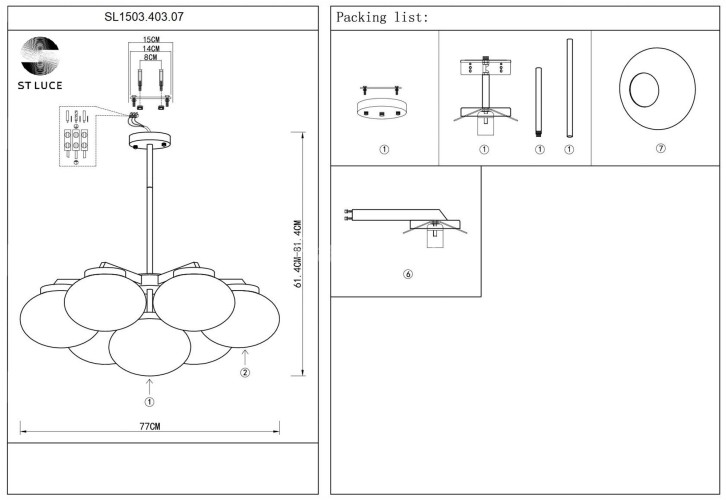 Потолочная люстра ST Luce SL1503.403.07