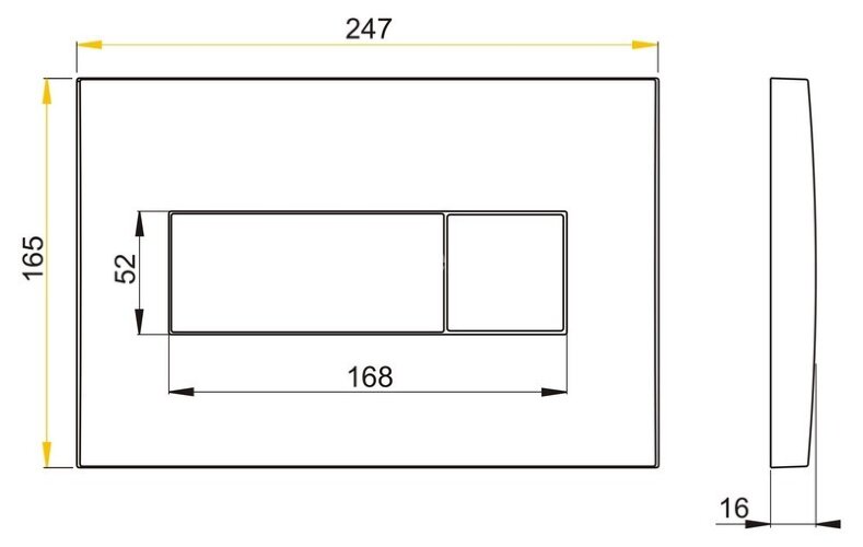 Кнопка смыва Alcadrain, хром - матовая (M372)