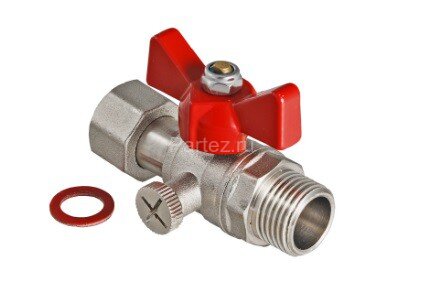 Кран шаровой для подключения манометра 1/2"х1/2" н-в баб. VALTEC