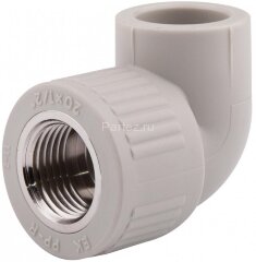 Угол комбинированный PPR-ВР D20х3/4&quot; Ekoplastik