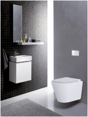 Унитаз подвесной Azario Teramo 515х355х365 безободковый, с сиденьем микролифт (AZ-0053 )