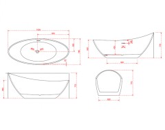Акриловая ванна Gemy G9233