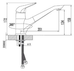 Смеситель для кухни Lemark Poseidon LM4204C