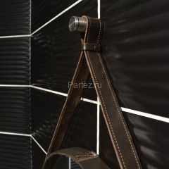 Зеркало AZARIO Капитан D510 c подсветкой и диммером, бесконтактный сенсор, коричн кожа (LED-00002331