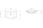 Раковина накладная Lapino BASIC 65X45X17,5, белая