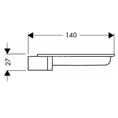 Мыльница Hansgrohe Casetta E, Прозрачный (28684000)