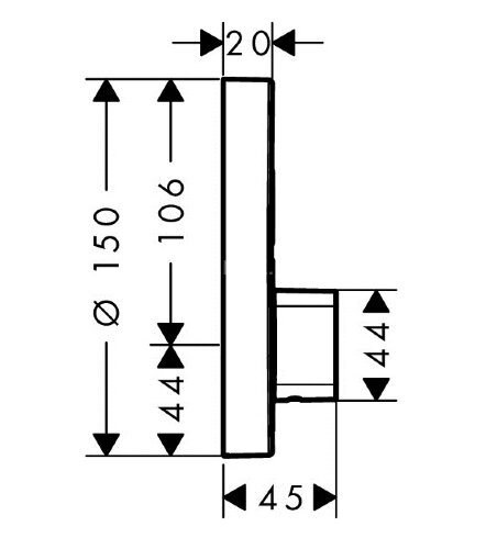 15748000 ShowerSelect S Смеситель ShowerSelect S, для 2 потребителей, СМ