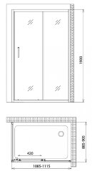 Душевой уголок Gemy Victoria S30191DM-A90M
