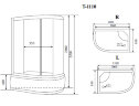 Timo Standart T-1110 P R душевая кабина (110*85*220), шт