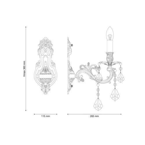 Бра Lucia Tucci BARLETTA W122.1 antique