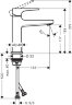 Hansgrohe Metropol 32507670 Смеситель для раковины 110, однорычажный, матовый черный