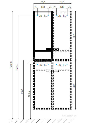 Шкаф подвесной AQUATON Флай одностворчатый, левая, дуб крафт (1A237903FAX1L)