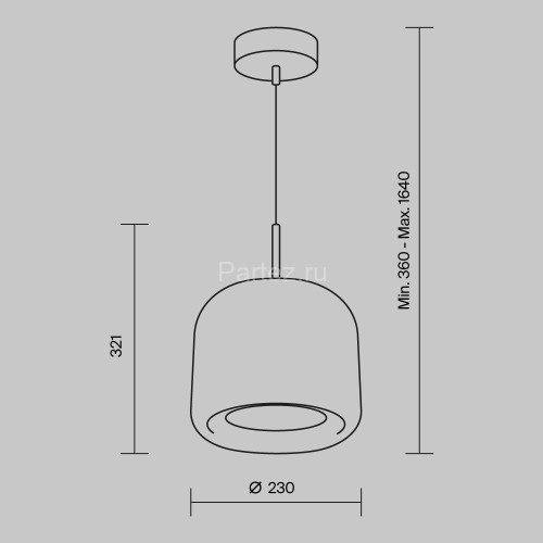 Подвесной светильник Maytoni MOD128PL-L6SG