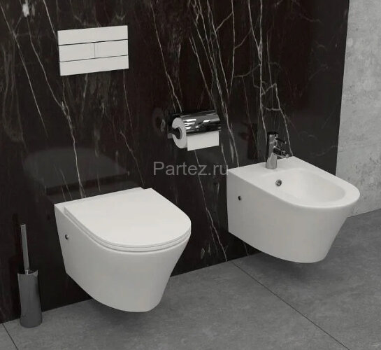 Унитаз подвесной Jacob Delafon Rodin+ безободковый, белый (EDY102-00)