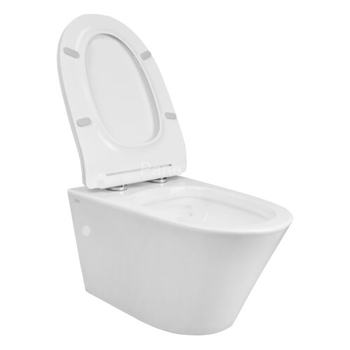 Унитаз подвесной Creo Ceramique 360х520х365 с системой смыва "Tornado", в комплекте с быстросъемным 