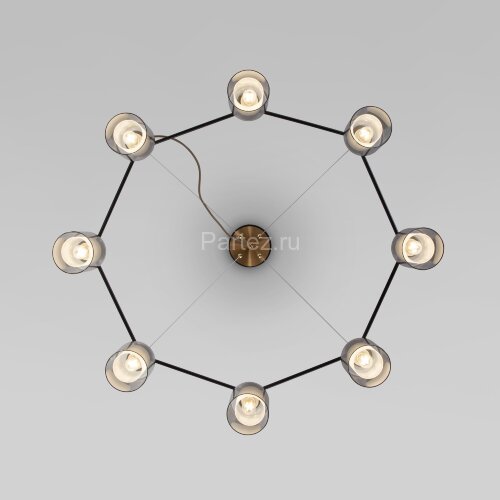 Подвесная люстра Eurosvet 70219/8 черный/античная бронза