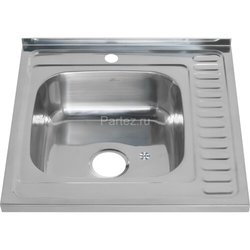 Мойка 6060 L MELANA 0,8/180 накладная прямоугольная с сифоном (006 t L *10)