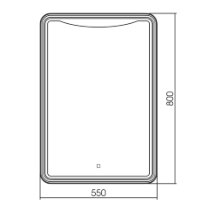 Зеркало AZARIO Мали 550х800 c подсветкой и диммером, сенсорный выключатель (LED-00002534)